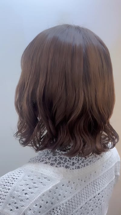 ボブパーマコテ巻き風パーマデジタルパーマミディアムパーマ