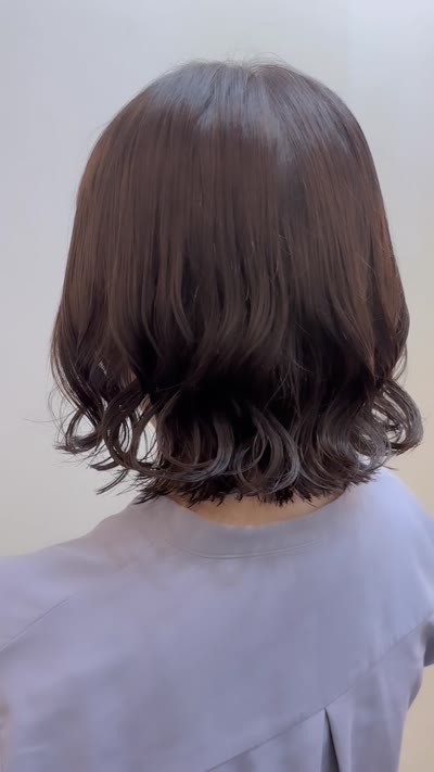 ボブパーマコテ巻き風パーマデジタルパーマミディアムパーマ