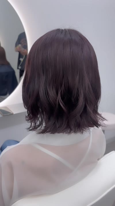 ボブパーマコテ巻き風パーマデジタルパーマ艶カラー